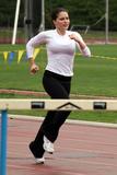 Sophia Bush streching her body at the tracks in Westwood to exercise for her next movie. Exercisign in tight black leggigns showing her ass.