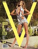 Gisele Bundchen topless, showing ass (covered) in V Magazine